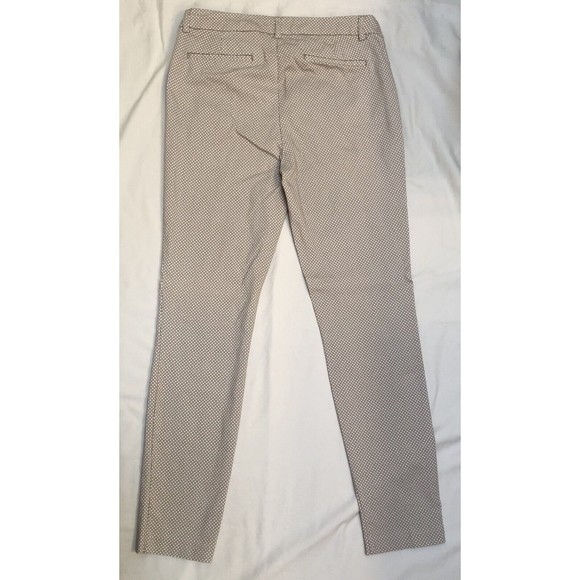 Cynthia Rowley Stretch Dress Pants Trousers Womens Size 8 Tan White Diamond - Picture 7 of 7
